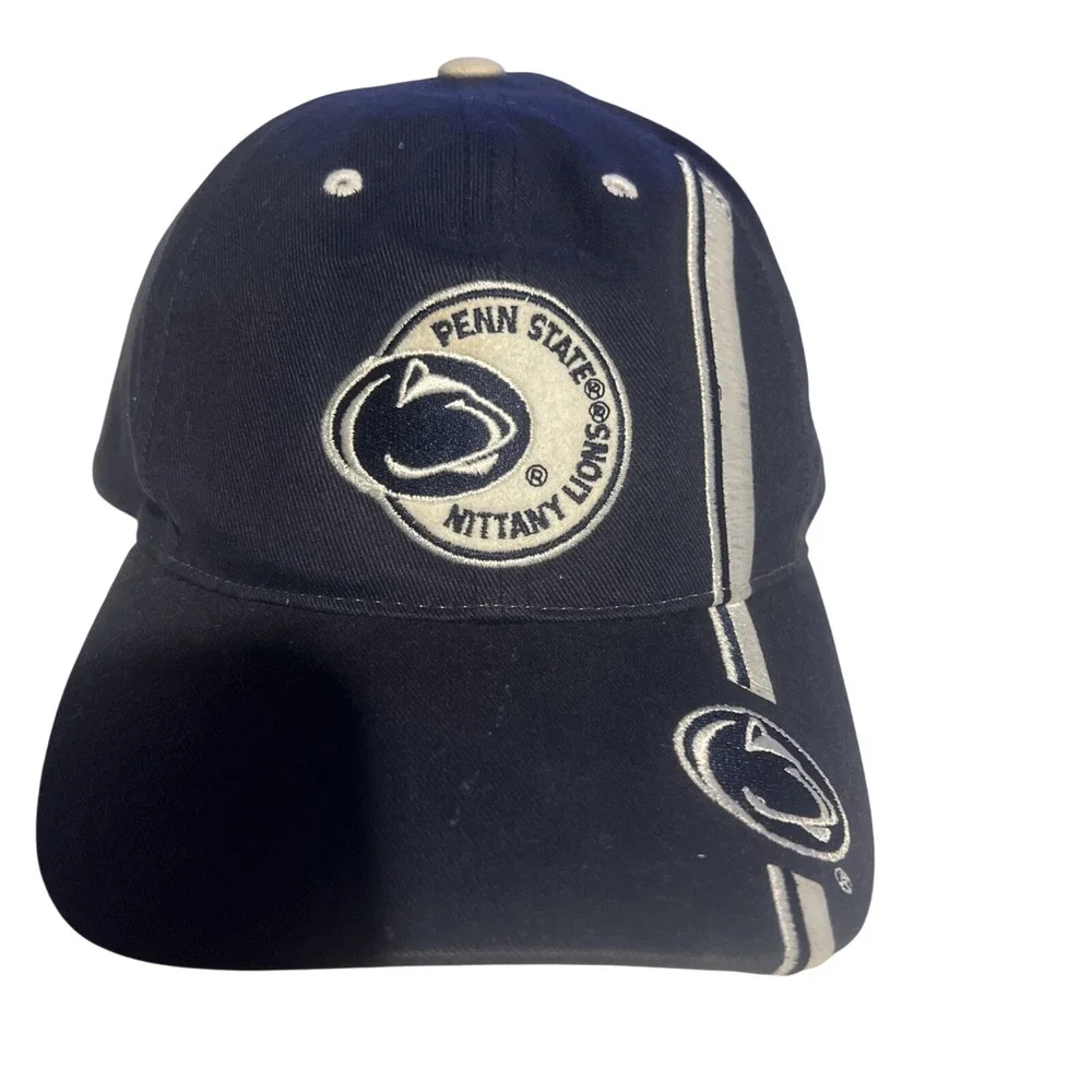Penn State Cycling‎ Cap Nittany Lions Hat Blue Denim Embroidered One Size
